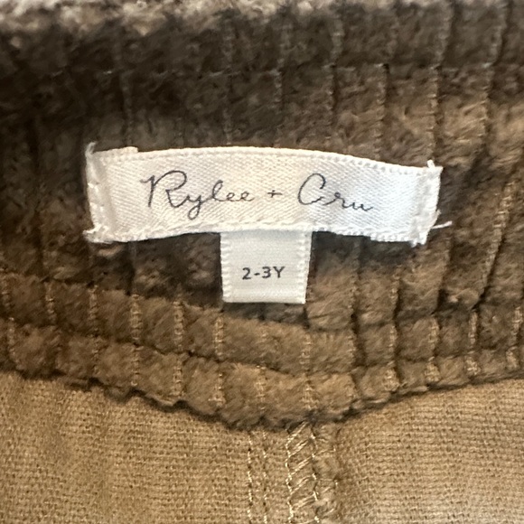 Kids Olive Corduroy Overalls - Picture 3 of 3